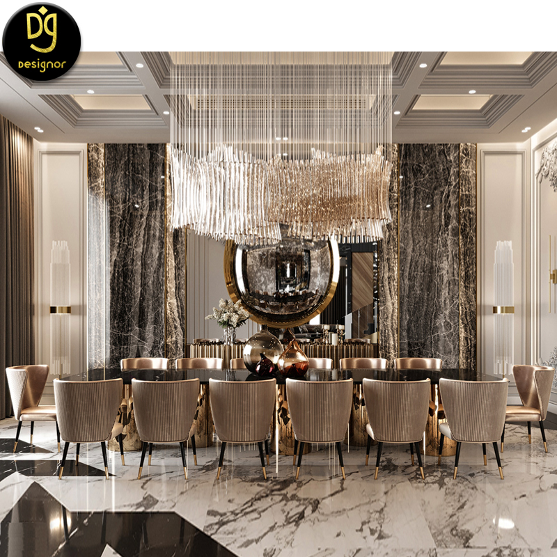 factory custom made luxury marble dining table