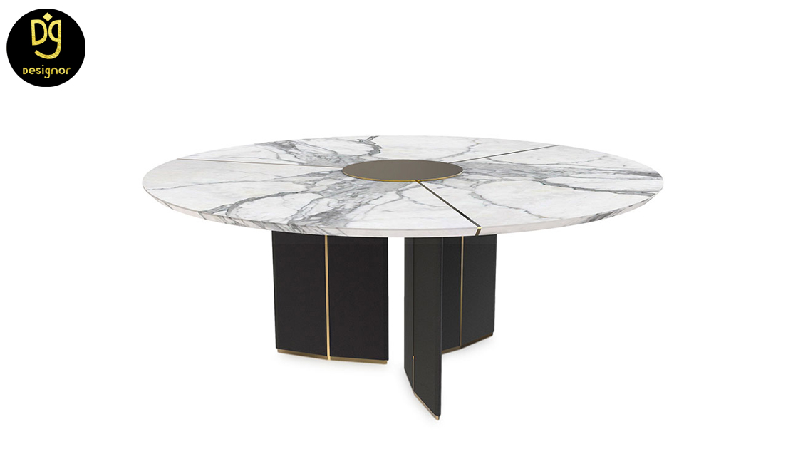 Custom made marble dining table